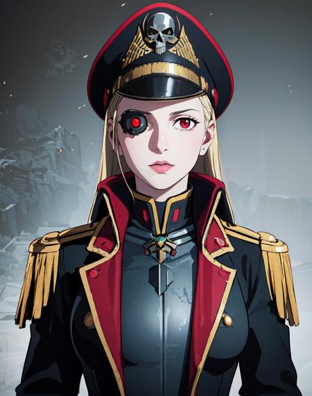 07528-2881328922-((Masterpiece, best quality,edgQuality)),_edgCommissar, upper body, weapon, woman, uniform, epaulettes ,wearing edgCommissar,((g.png